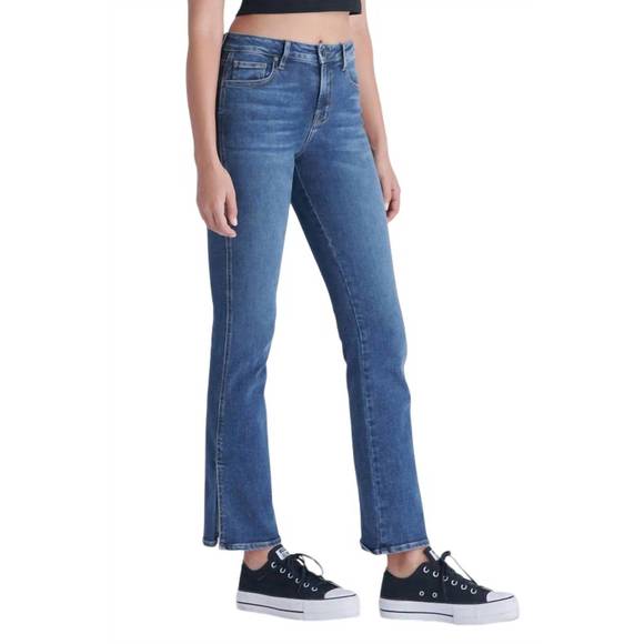 NEW HIDDEN ryan high rise bootcut with side slit in dark blue - Picture 2 of 3